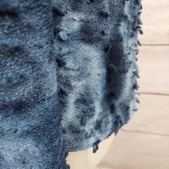 Isle Apparel Fringed Blazer Jacket Blue S - Picture 7 of 11